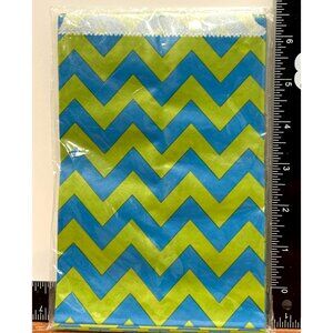 Blue & Green Chevron Treat Bags By Michaels - 24 Pack Party Pizzazz